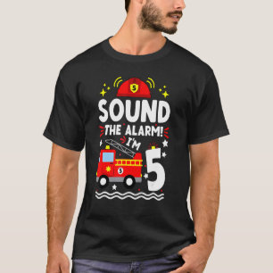 Camiseta Bombeiro 5 Birthday Boy Toddler Bombeiro 5