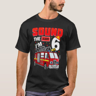 Camiseta Bombeiro 6 Birthday Boy de 6 anos