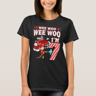 Camiseta Bombeiro 7 de Aniversário de 7 Anos