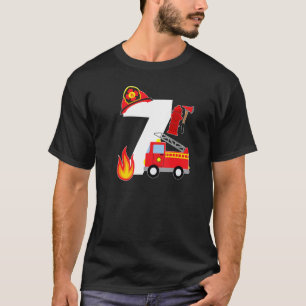 Camiseta Bombeiro 7 de Aniversário de 7 Anos
