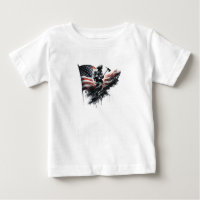 Bombeiro americano. Bandeira dos Estados Unidos.