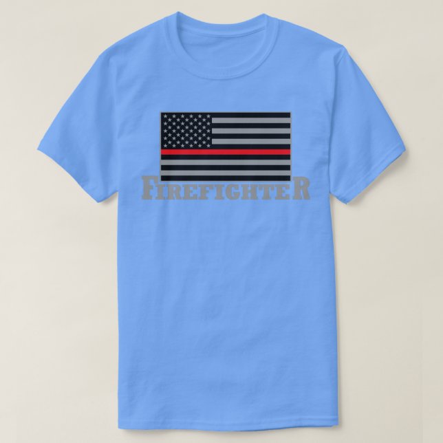 Camiseta Bombeiro Americano de Combate a Incêndios Bombeiro (Frente do Design)