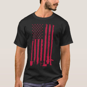 Camiseta Bombeiro americano Flag Fireman Patriótico 4º