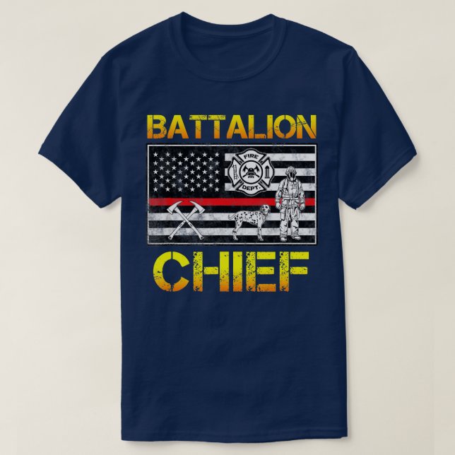 Camiseta Bombeiro Americano Hero do Chefe Bombeiro Hero (Frente do Design)