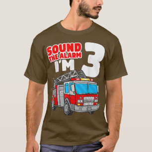 Camiseta Bombeiro aniversário de 3 anos