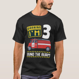 Camiseta Bombeiro aniversário de 3 anos
