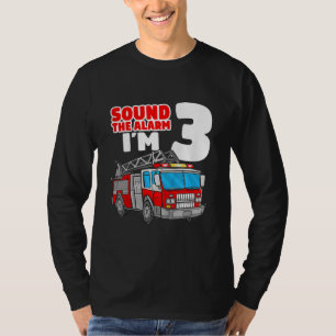 Camiseta Bombeiro aniversário de 3 anos