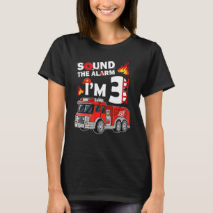 Camiseta Bombeiro aniversário de 3 anos