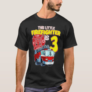 Camiseta Bombeiro aniversário de 3 anos