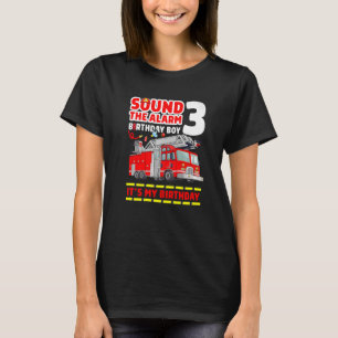 Camiseta Bombeiro aniversário de 3 anos