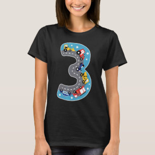 Camiseta Bombeiro aniversário de 3 anos de 3 anos