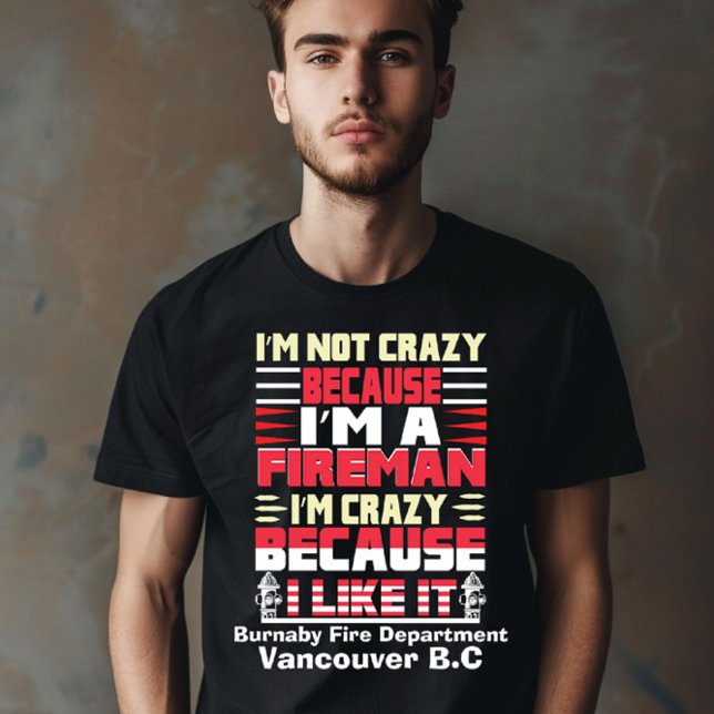 Camiseta Bombeiro apaixonado pelo seu trabalho (Criador carregado)