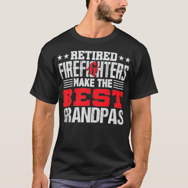 Camiseta Bombeiro aposentado Avô T Bombeiro Presente (Frente)