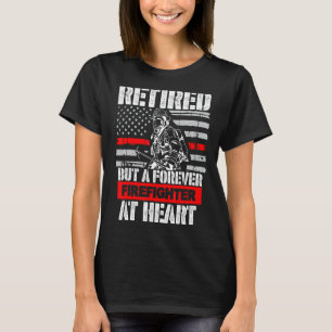 Camiseta Bombeiro Aposentado Mas Para Sempre No Coração