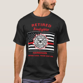 Camiseta Bombeiro Aposentado Que Diz Engraçado Na Linha Ver