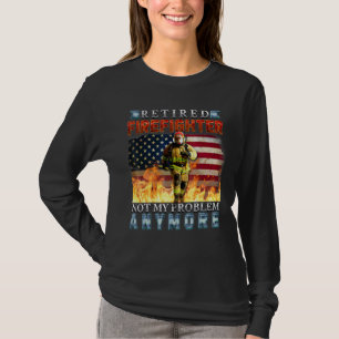 Camiseta Bombeiro aposentado Vintage American Flag Retireme