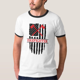 Camiseta Bombeiro, Bandeira Americana