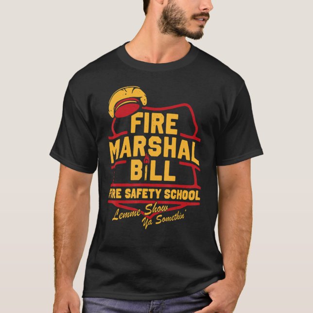 Camiseta Bombeiro Bill Fire Safety School Bombeiro (Frente)