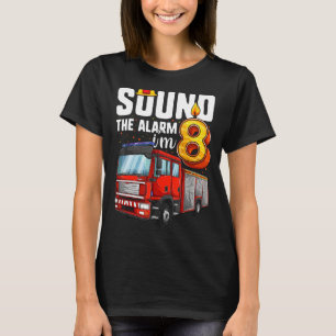 Camiseta Bombeiro Birthday Boy Bombeiro 1, de 8 anos