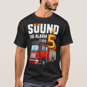 Camiseta Bombeiro Birthday Boy Bomgueiro de 5 anos