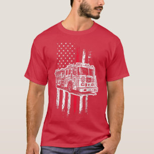 Camiseta Bombeiro Bombeiro Americano Bandeira Bombeiro