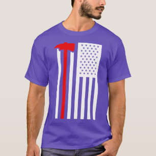 Camiseta Bombeiro Bombeiro Bombeiro Americano Bandeira Thin