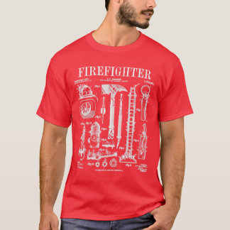 Camiseta Bombeiro Bombeiro Bombeiro Bombeiro Patente Vintag