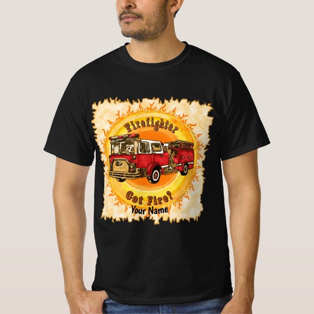 Camiseta Bombeiro Bombeiro Fogo (Frente)