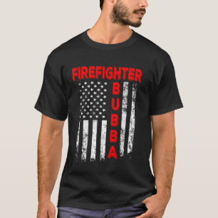 Camiseta Bombeiro Bubba Bandeira da América Dia dos Pais