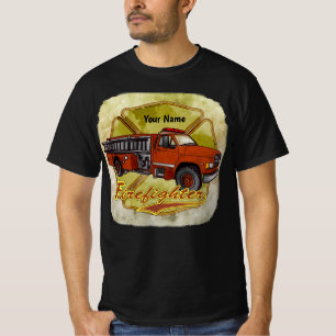 Camiseta bombeiro camião de bombeiros maltês
