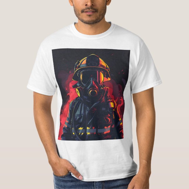 Camiseta Bombeiro com fundo escuro (Frente)