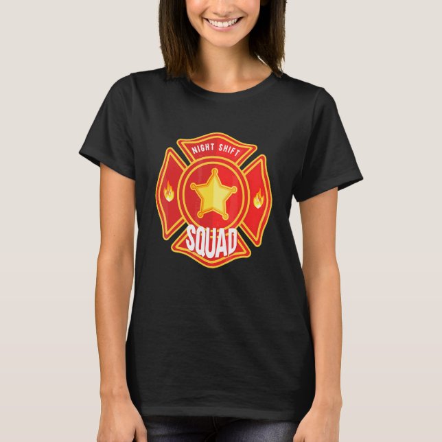 Camiseta Bombeiro Combate a Incêndio Noturno Esquadra (Frente)