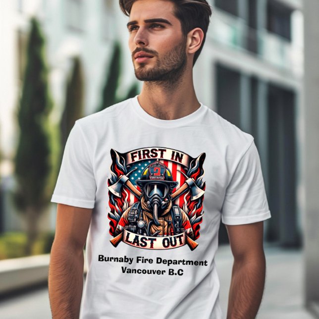 Camiseta Bombeiro corajoso se orgulha (Criador carregado)