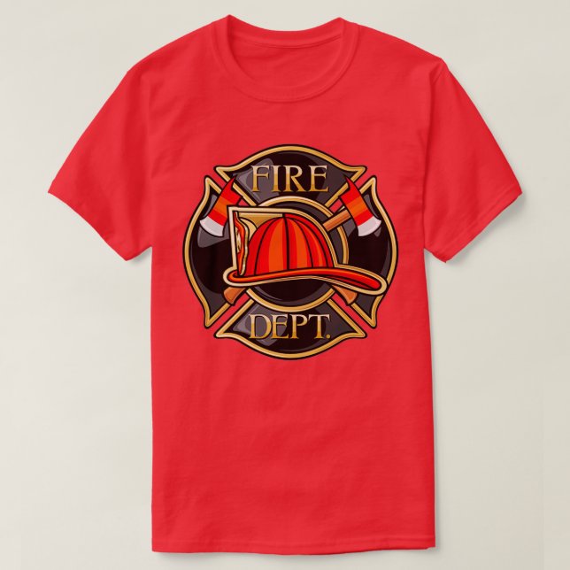 Camiseta Bombeiro Corpo Maltês Cruz com Fir (Frente do Design)