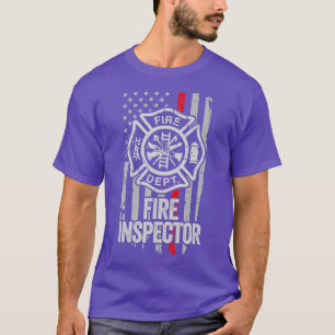 Camiseta Bombeiro da bandeira americana Red Thin Line Inspe