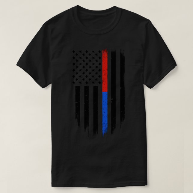 Camiseta Bombeiro da Polícia de Suporte de Sinalizador de L (Frente do Design)