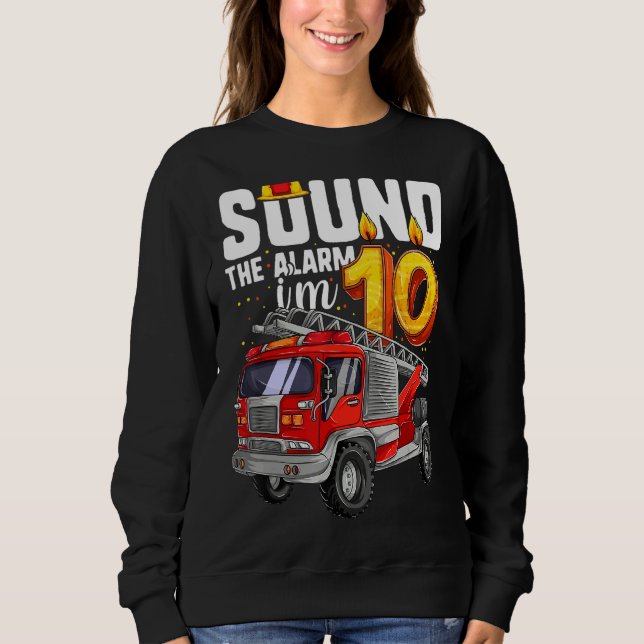 Camiseta Bombeiro de 10 anos Aniversário (Frente)