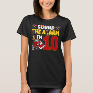 Camiseta Bombeiro de 10 anos Bombeiro de 10 anos Aniversári