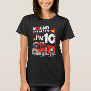 Camiseta Bombeiro de 10 anos Bombeiro de 10 anos Aniversári