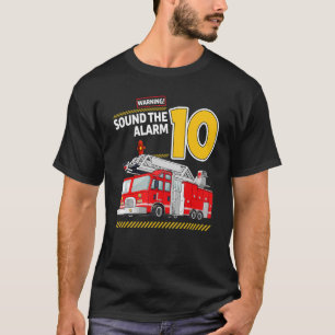 Camiseta Bombeiro de 10 anos Bombeiro de 10 anos Aniversári