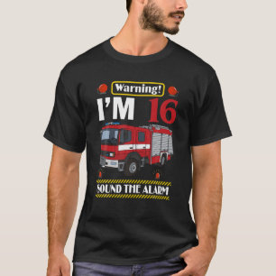 Camiseta Bombeiro De 16 Anos Bombeiro De 16 Anos Aniversári