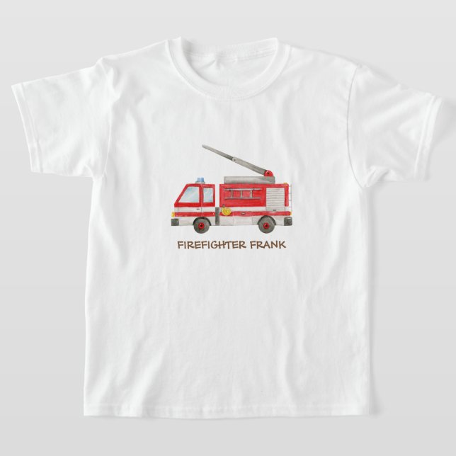 Camiseta Bombeiro de Fogo Caminhão-Fogo (Postura )
