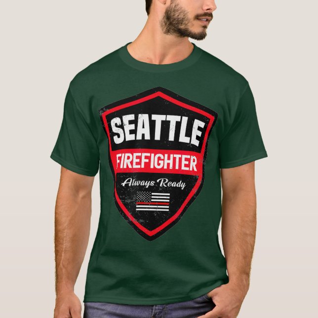 Camiseta Bombeiro de Salvamento de Incêndio de Seattle Prim (Frente)