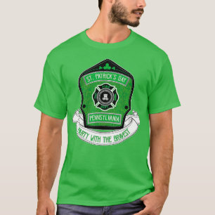 Camiseta Bombeiro Dia de São Patrício Pennsylvania Bravest