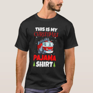 Camiseta Bombeiro do natal Pajama Fire Truck
