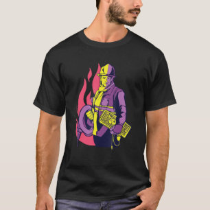 Camiseta Bombeiro E Design De Jogador