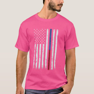 Camiseta Bombeiro e policial Thin Red & Blue Line