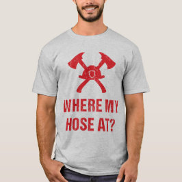 Camiseta Bombeiro em onde minha mangueira? Engraçado