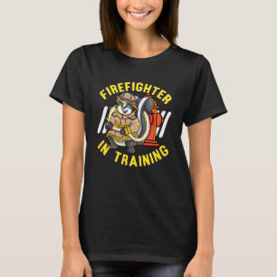 Camiseta Bombeiro em treinamento - crianças amantes de os a