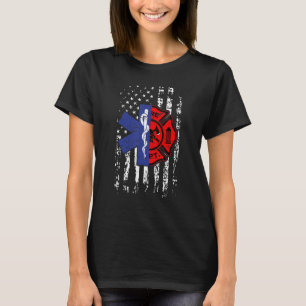 Camiseta Bombeiro EMT Bombeiro Bombeiro EMT American Flag G